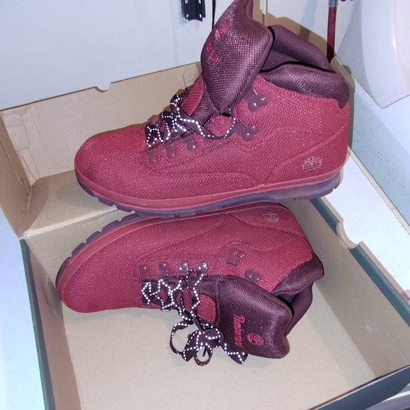 Timberland Red Hiking Boots - Picture 1 of 3